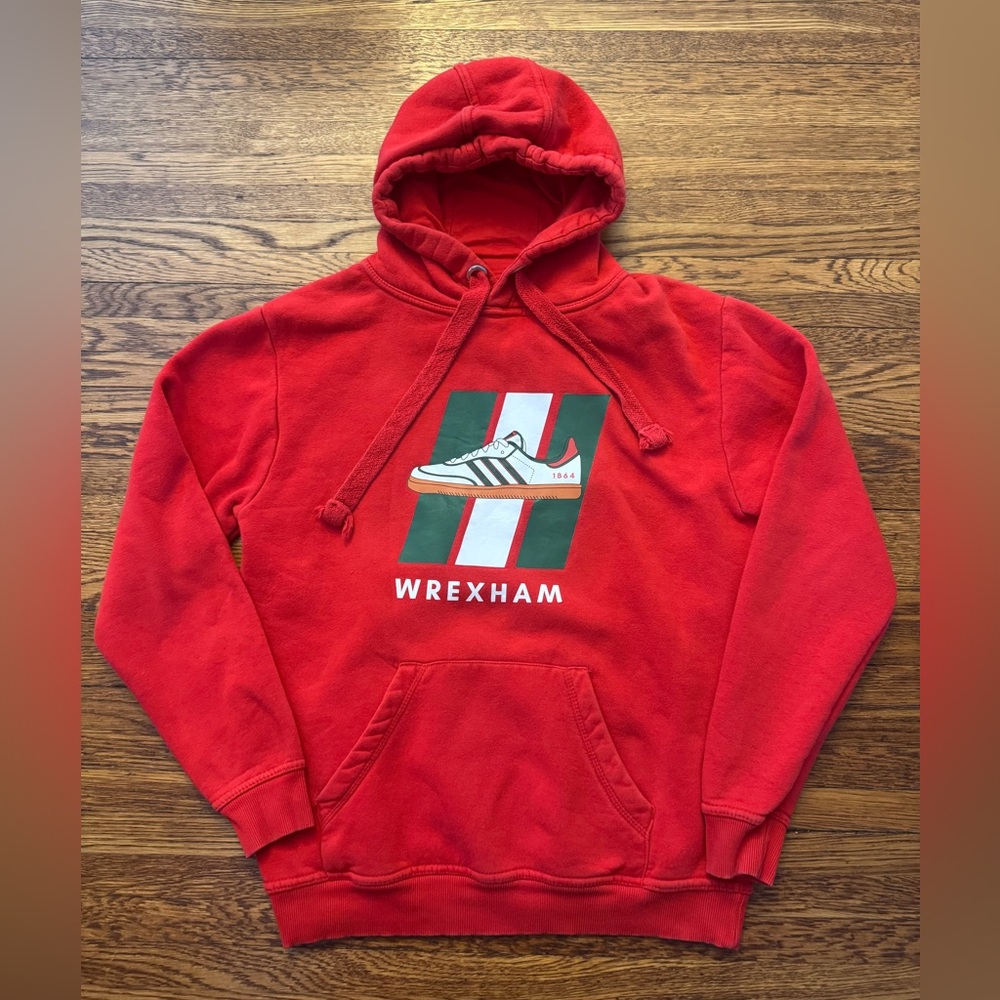 #499 WREXHAM SAMBA TRAINER REVIVAL HOODIE. Red Wrexham Hoodie.